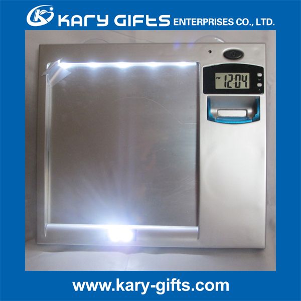 Fogless Anti Steam Bathroom Shave Mirrors With Clock And Led Lights Fogless Anti Steam Bathroom Shave Mirrors With Clock And Led Lights Sm 8001g