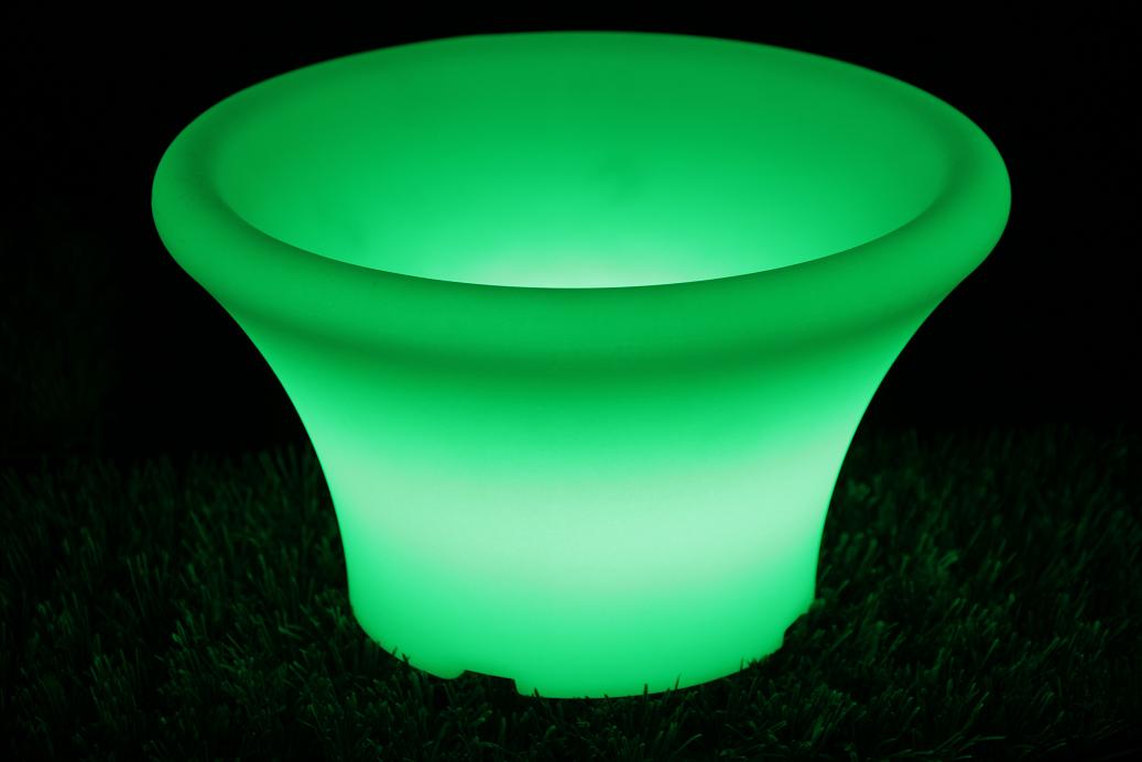 green color led flower pot