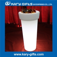 LED remote control planter pot plastic led light flower pot KFP-4895 