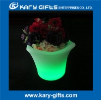 Remote control home backyard planter pot illuminated flower pot KFP-3627