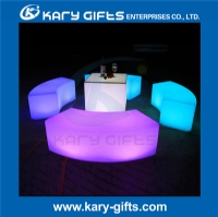 LED bar furniture plastic LED illuminated color changing bar stool  KC-1243