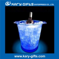 logo printing plastic bar decor led lighted ice bucket KA-0353