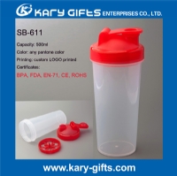 Personalized shaker bottles plastic drinking bottle SB-611