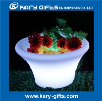 Rechargeable RGB color planter waterproof light up led flower pot KFP-3016