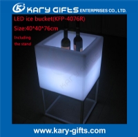 Waterproof rechargeable square led ice bucket with steel stand KFP-4076R